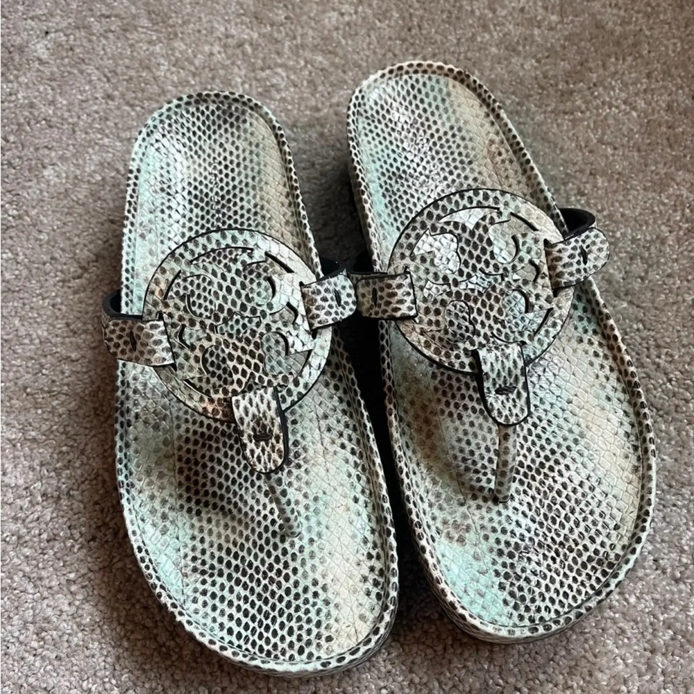 Tory Burch Snakeskin Miller Sandals